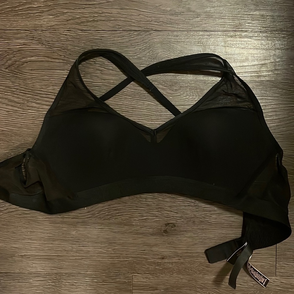 Victorias Secret black mesh sports bra